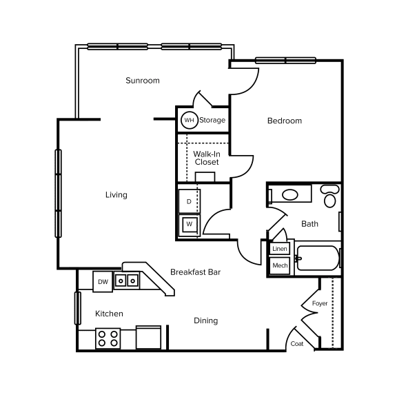 1 Bedroom Apartments County Brentwood Downs